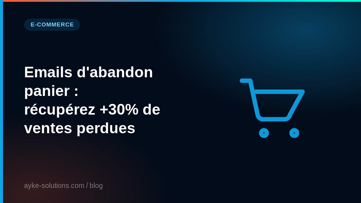 Emails d'abandon panier : récupérez +30% de ventes perdues