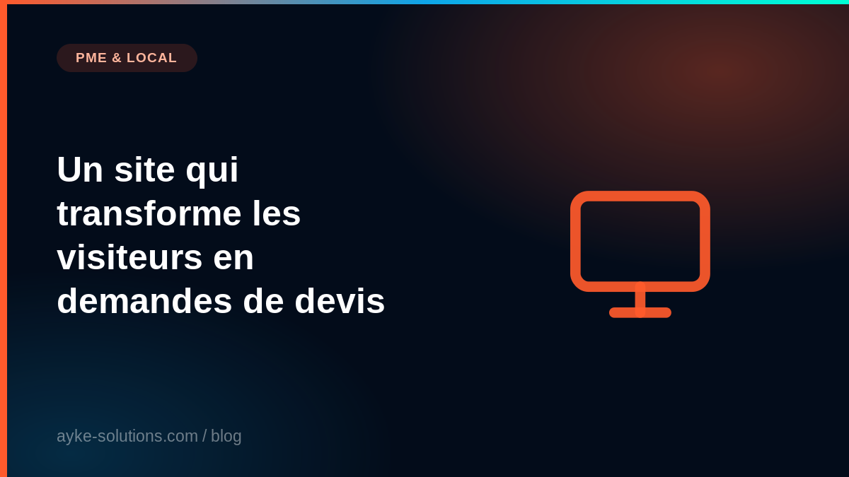Un site qui transforme les visiteurs en demandes de devis